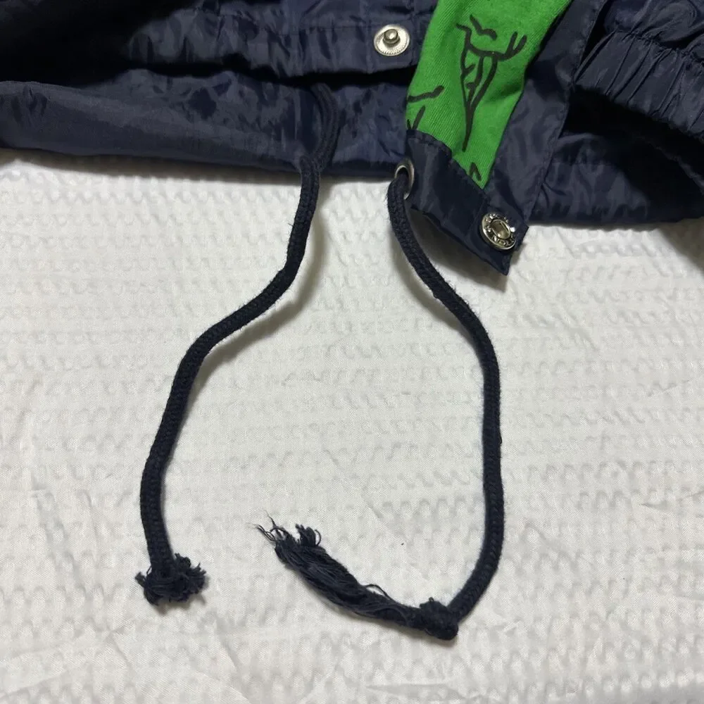 Ripndip Windbreaker Snap Button Jacket.  Happy Cat Nip XL Blue